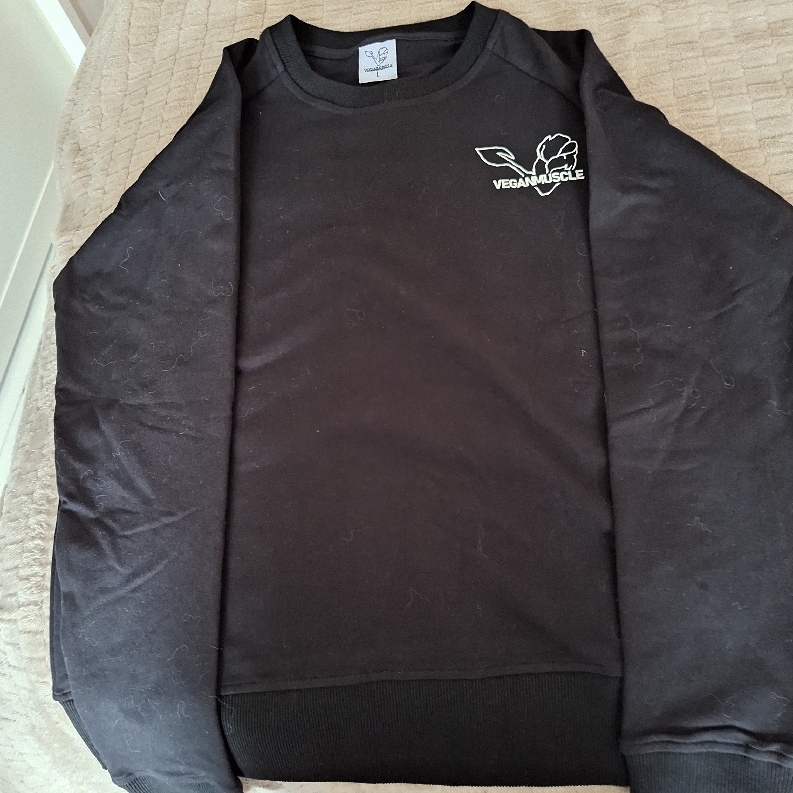 Crew Neck Sweatshirt Black VeganMuscle