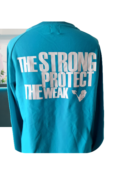 Crew Neck Sweatshirt Blue Veganmuscle