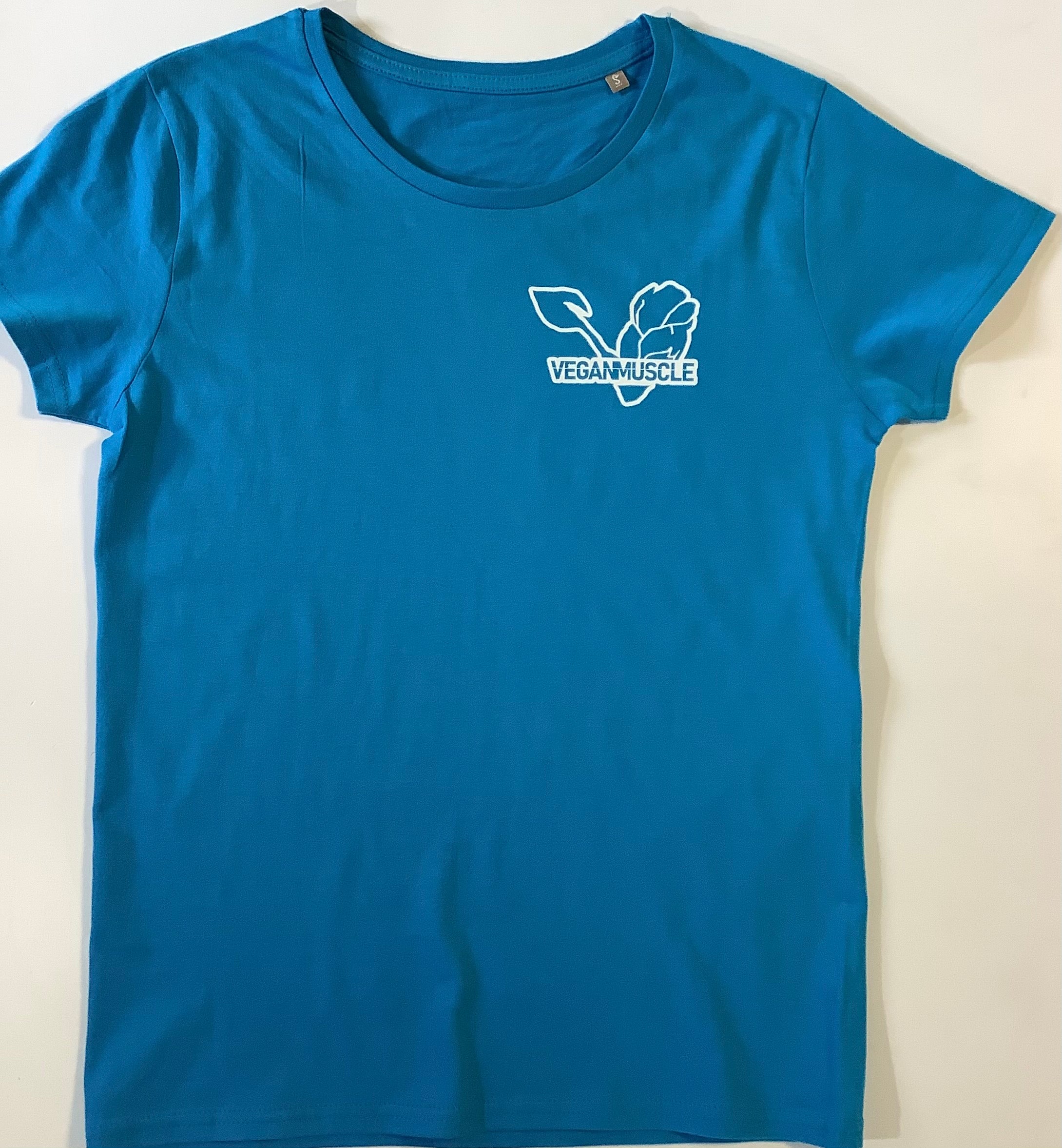 Vegan Muscle Organic T-Shirt – Logo Front, No One Knows Back
