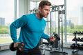 Crew Neck Sweatshirt Blue Veganmuscle - Lifestyle Shot