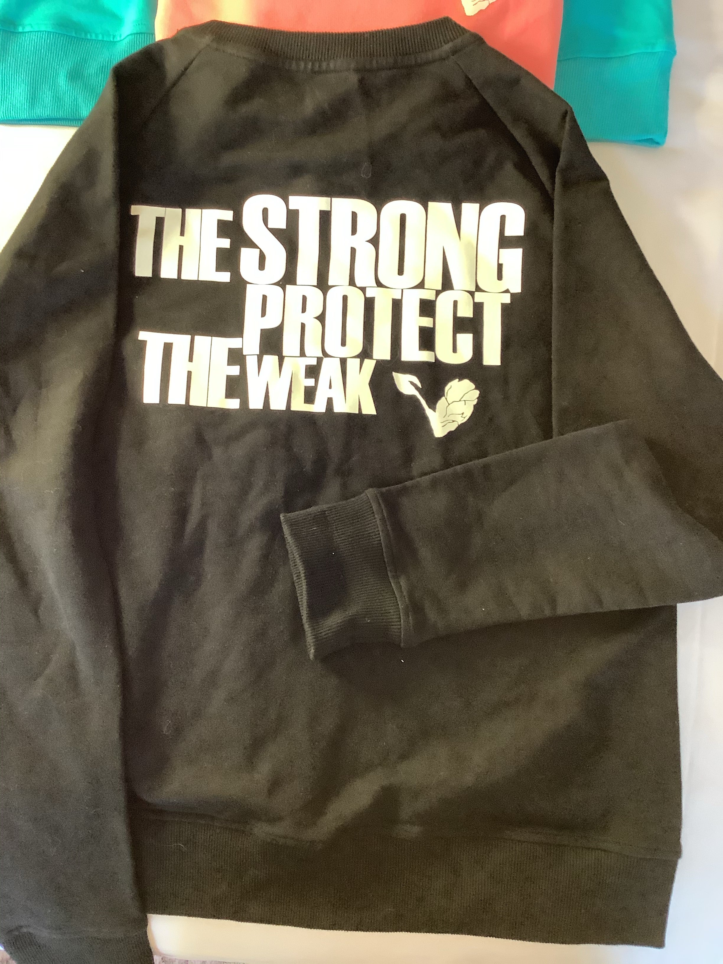 Crew Neck Sweatshirt Black VeganMuscle