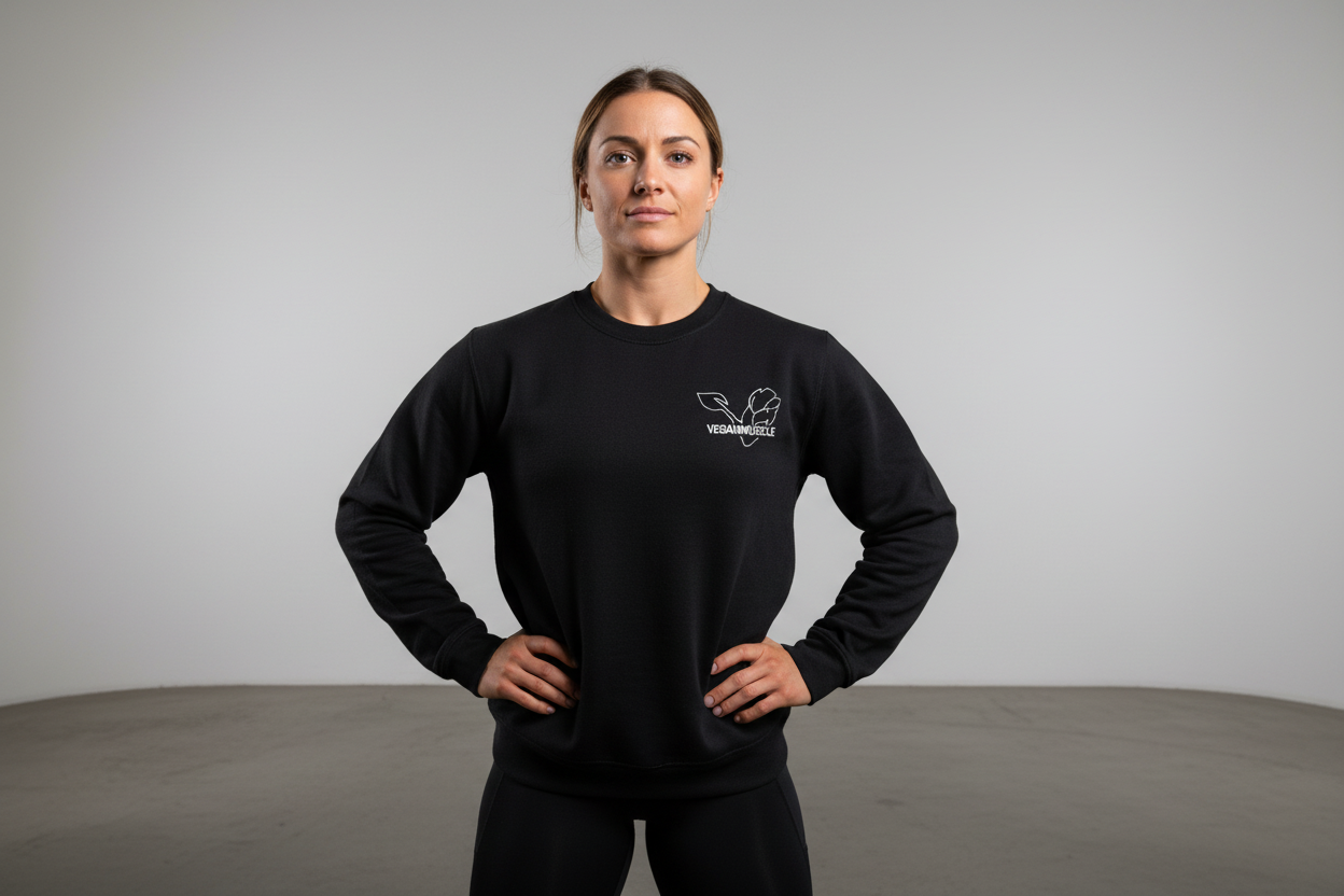 Crewneck Sweatshirt Vegan Muscle - Female Model